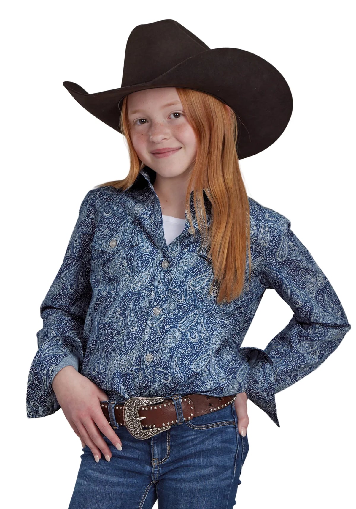 Roper - Girls Amarillo Blue Print