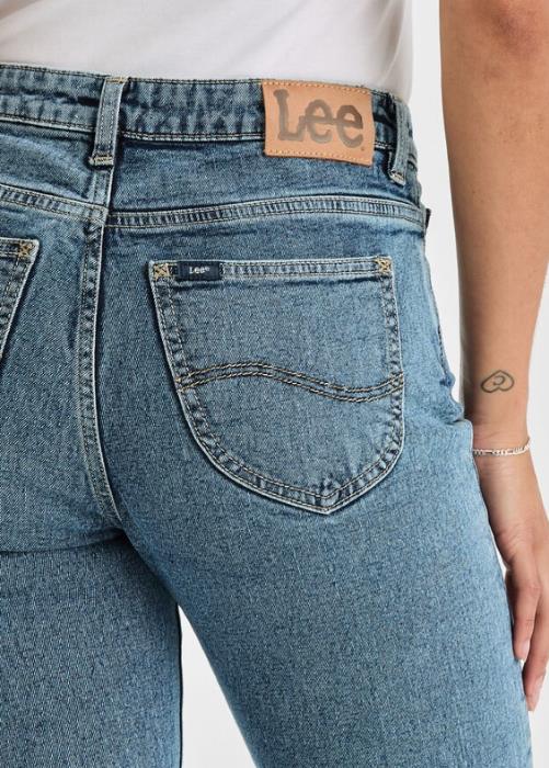 Lee LWM Women's Mid Rise Straight Blue Stone Jeans