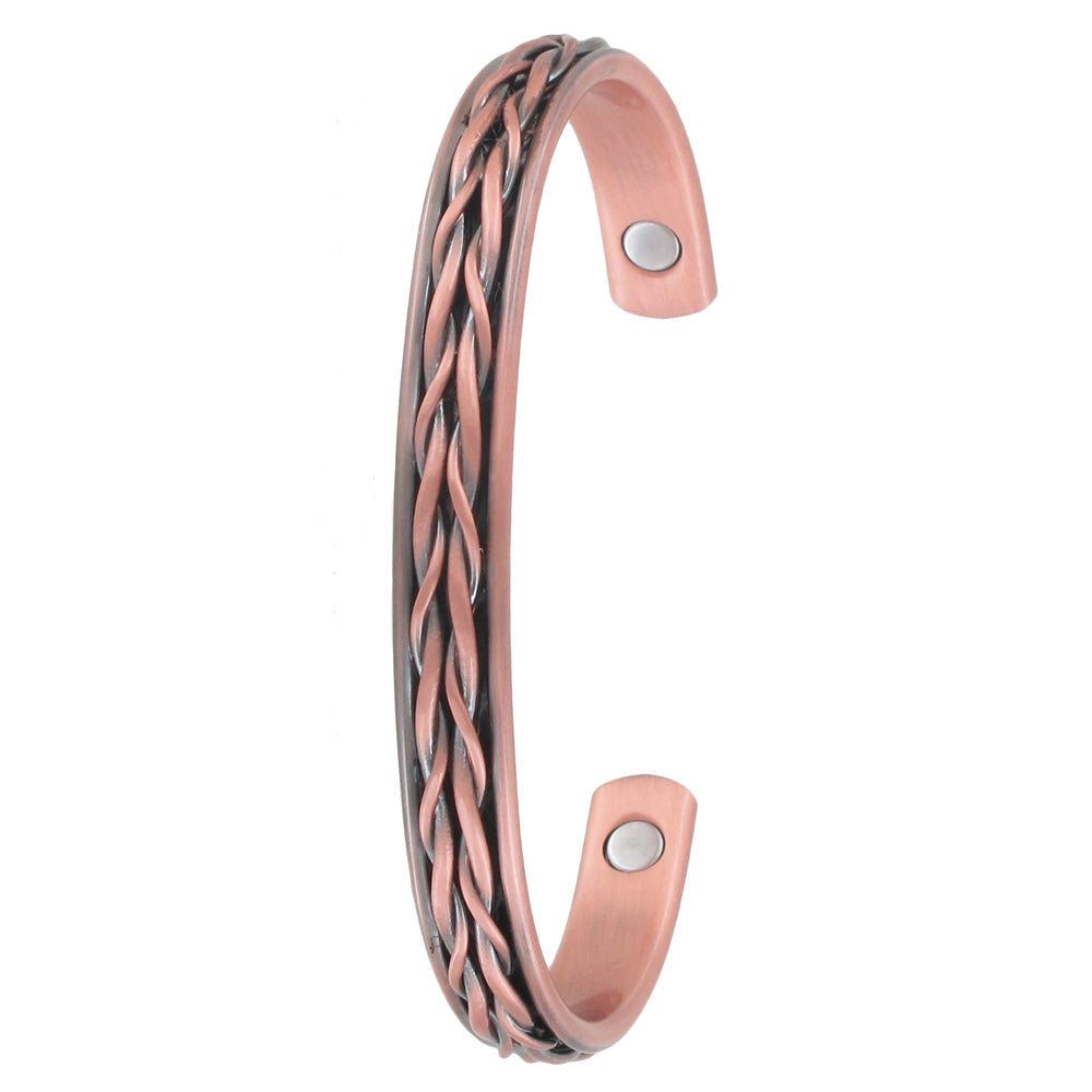 Copper Bracelet - Fishtail Braid