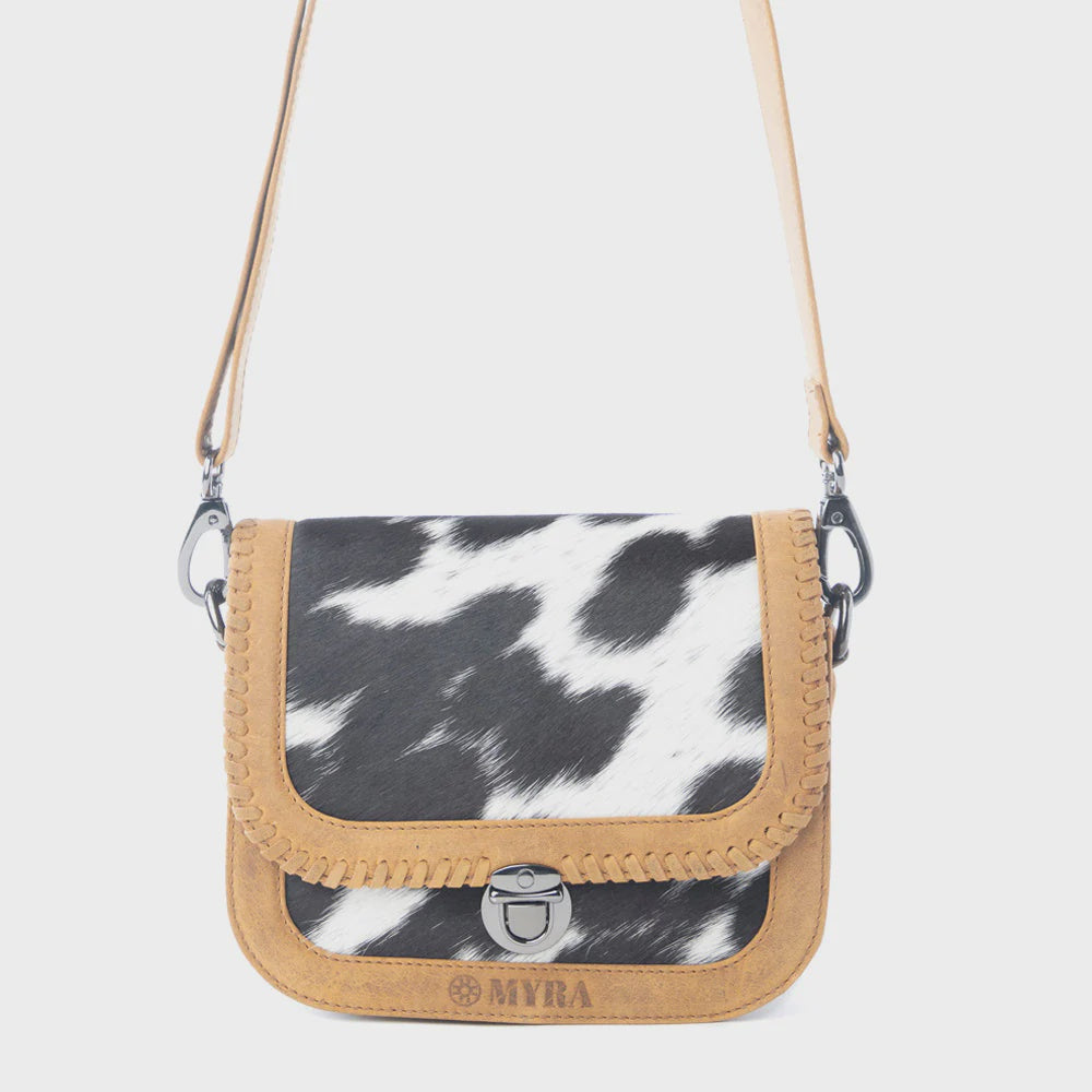 Luna Frost Hairon Leather Bag Black