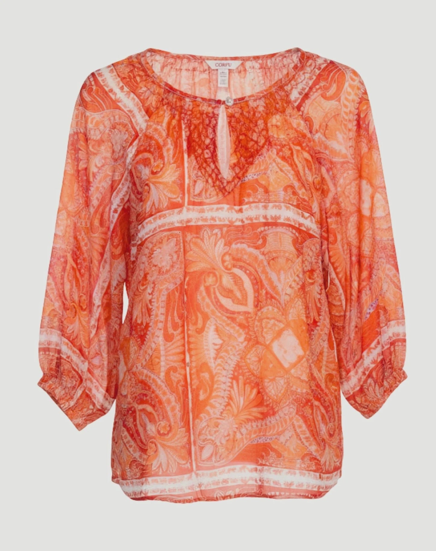 Corfu Tangerine Dream Soft Print Blouse