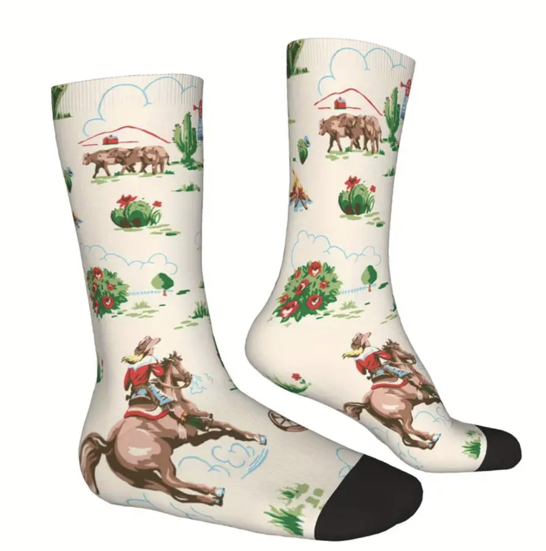 Fun Country Socks - Rodeo Wranglin