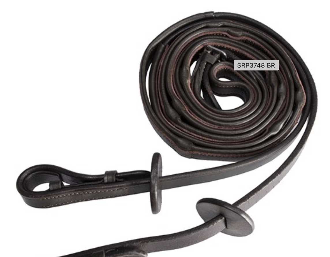 Jeremy & Lord Covered Leather Grip Stop Rein Nappa