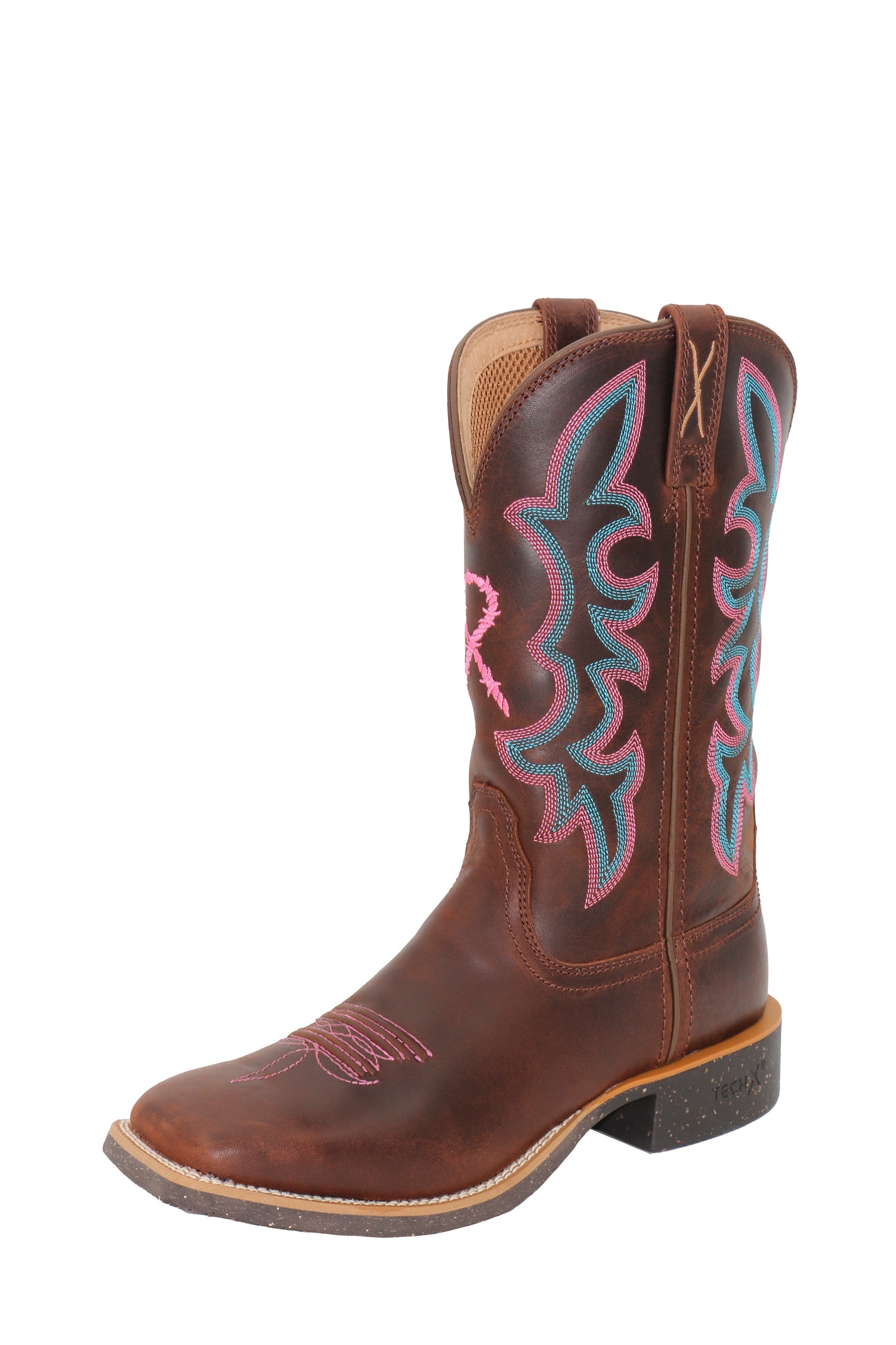 Twisted X 11 Tech X2 Boot - Chocolate Truffle/Pink Blue