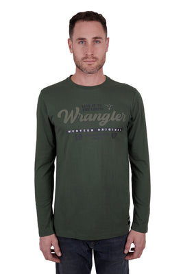Wrangler Men's Farrell Long Sleeve Tee - Cypress
