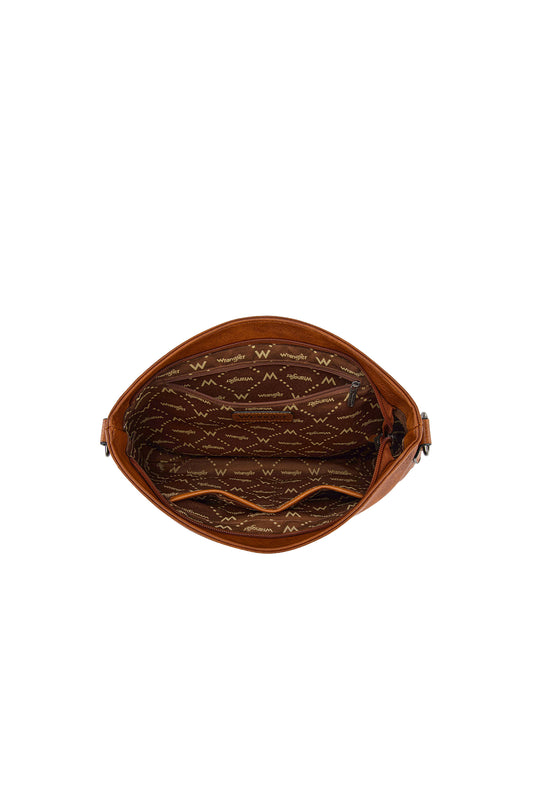 Wrangler - Tan Animal Print Slouch Bag