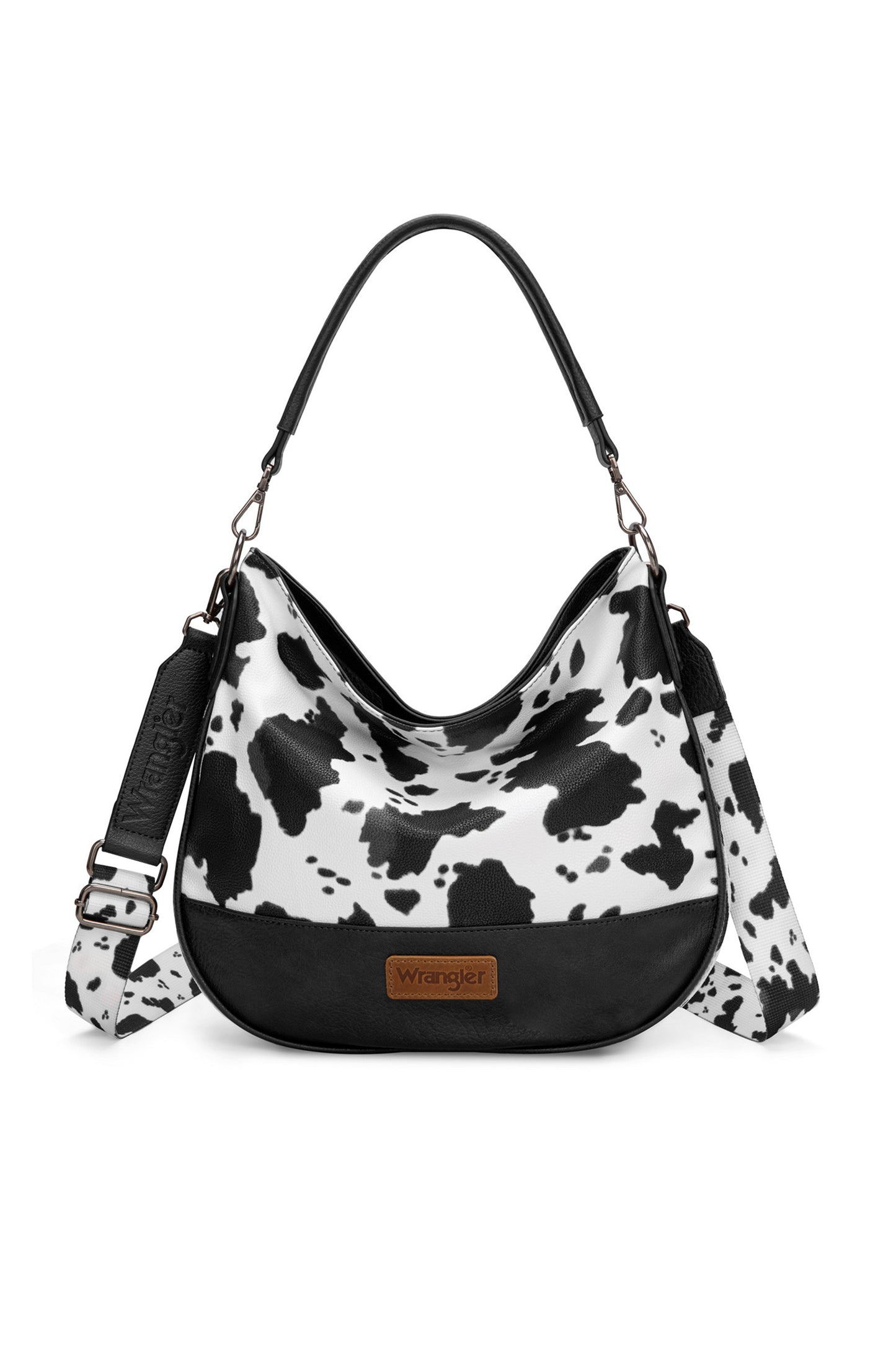 Wrangler - Black Animal Print Slouch Bag
