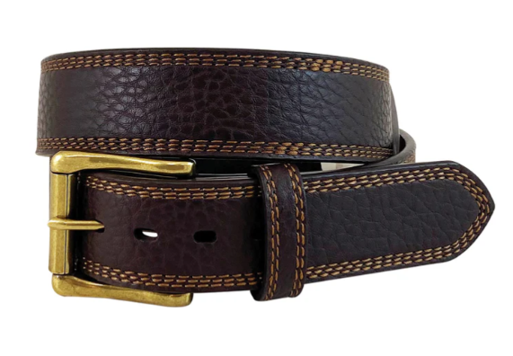 Roper Belt Genuine Leather 1.1/2" Triple Stitched