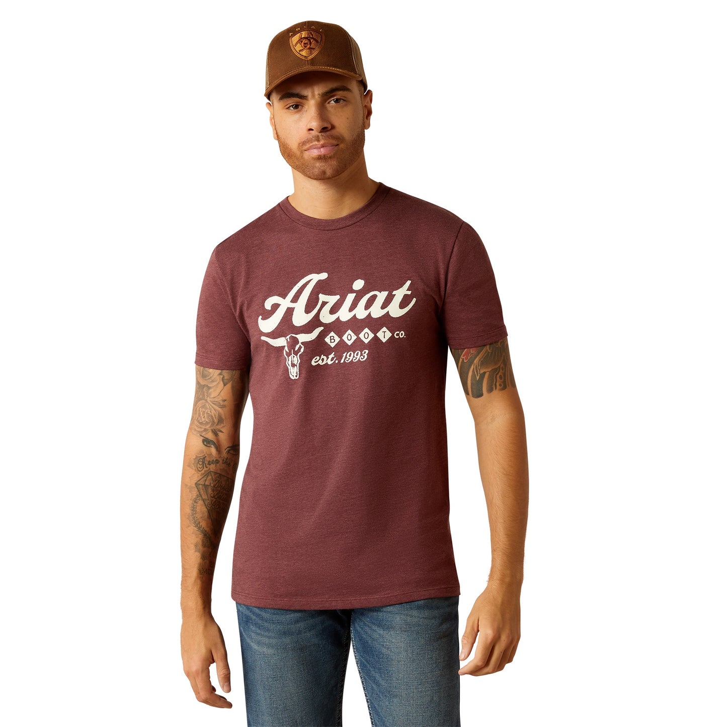 Ariat Tee Established Boot Co. - Maroon