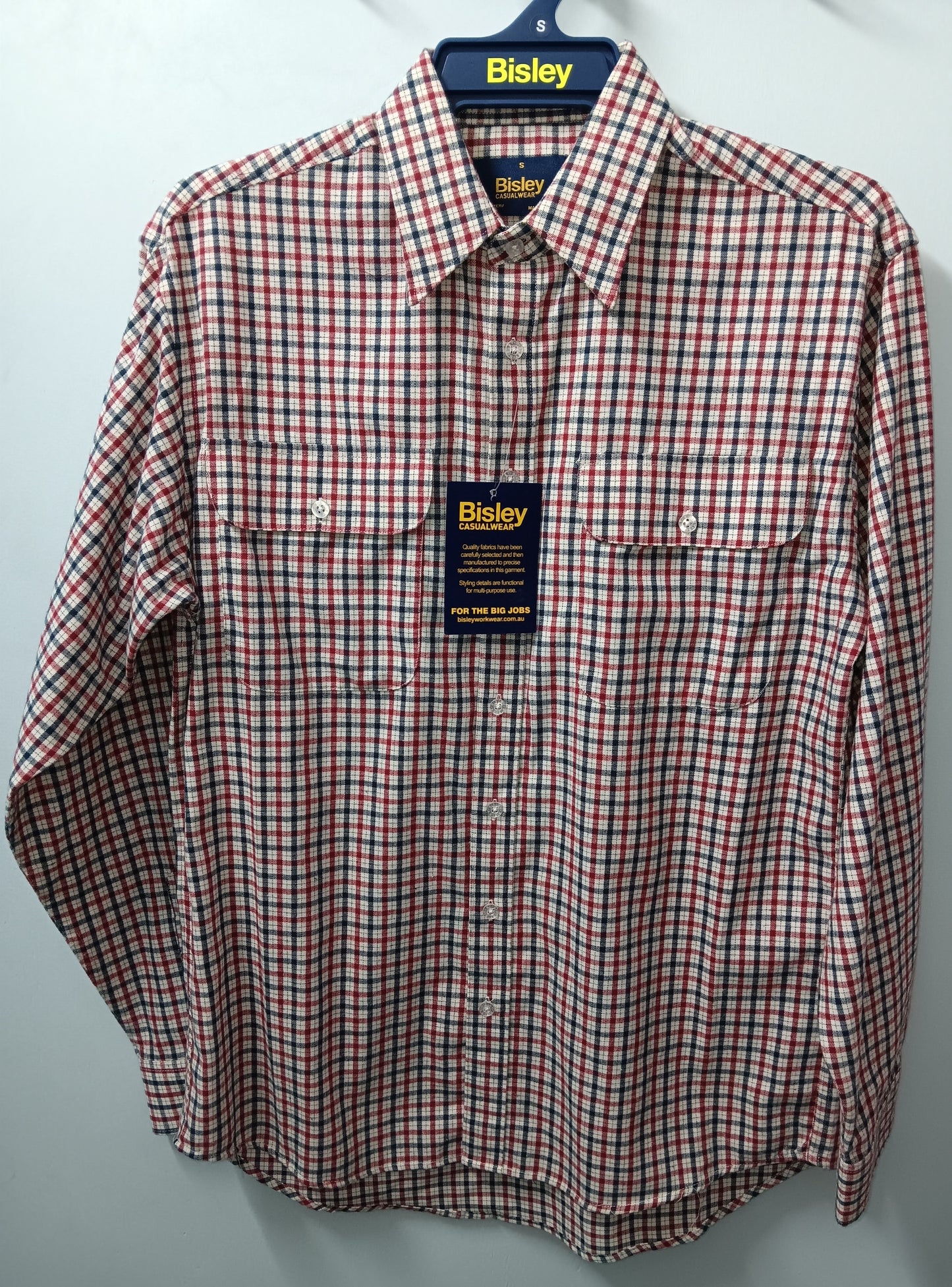 Bisley Shirt Flannelette Red Check