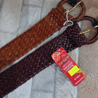 Badgery 66cm Hand Plaited Kangaroo Leather Belt