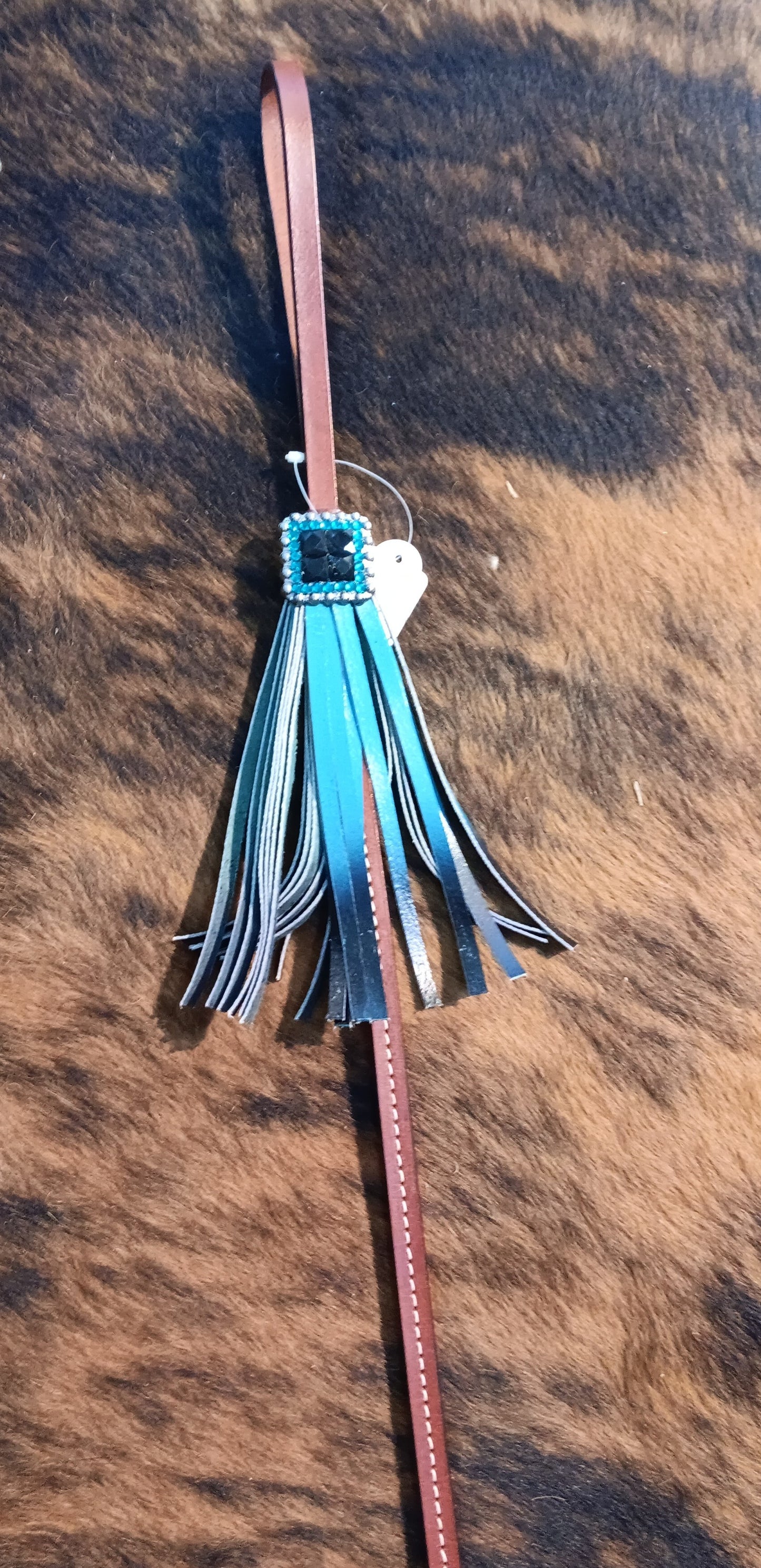 Turquoise Leather Over And Under