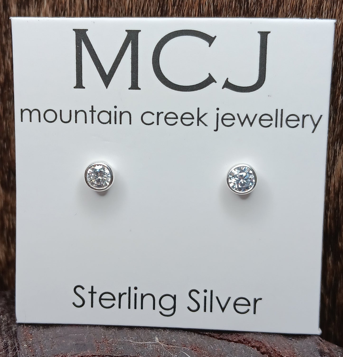 MCJ Sterling Silver & Cubic Zirconia Studs