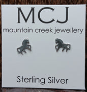 Mountain Creek Sterling Silver Horse Stud Earrings