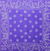 Purple Paisley Bandana - S521