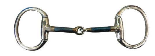 Blue Steel Curved Mouth Eggbutt Bit