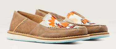 Ariat Womens Cruiser Western Aloha Brown Bomber Surfing/Longhorn Print