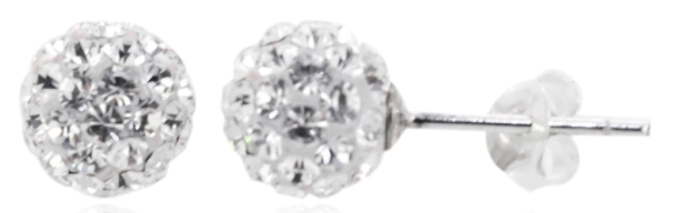 MCJ Stainless Steel Swarovsky Crystal Earring- 10 mm