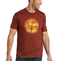 Ariat Mens Desert Scape T-Shirt Rust Heather