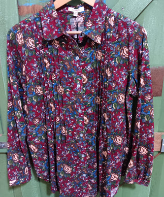 Corfu Fleece Shirt Floral - Rose