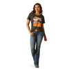 Ariat Womens Mountain Patterns Tee - Charcoal Heather