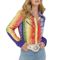 Wrangler Lainey Wilson Women's Rainbow Bandana Shirt