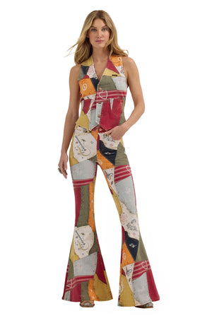 Wrangler Lainey Wilson Patchwork Vest Multi Coloured