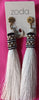 Zoda White Tassel Earings