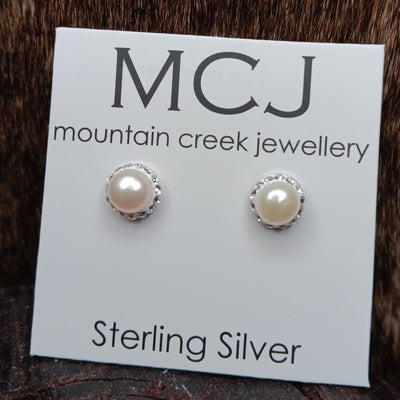 Mountain Creek Sterling Silver & Fresh Water Pearl Earrings ER0338
