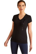 Ariat Womens Vertical Logo V- Neck S/S Shirt