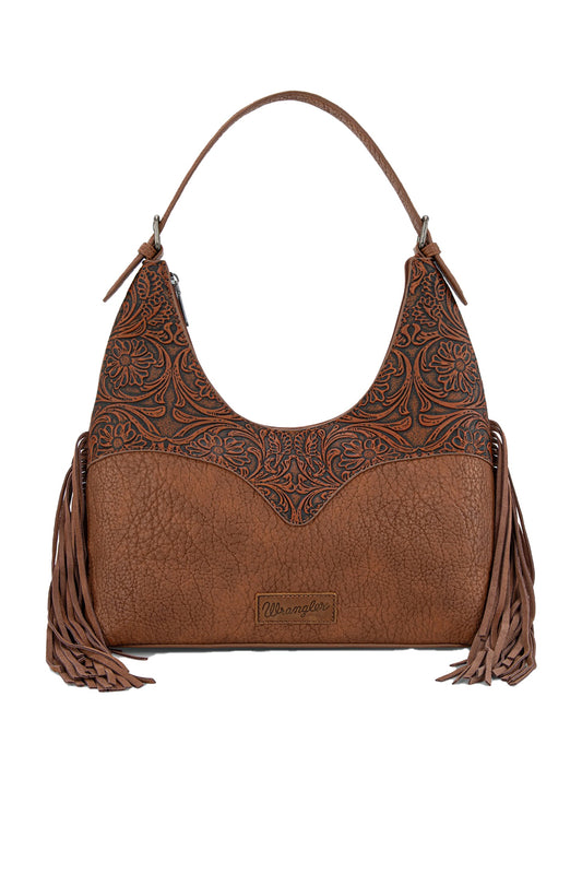 Wrangler - Tooled Fringe Shoulder Bag Tan