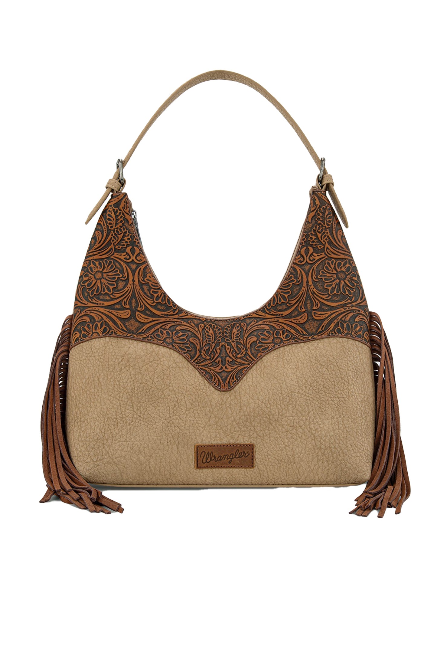 Wrangler - Tooled Fringe Shoulder Bag Camel