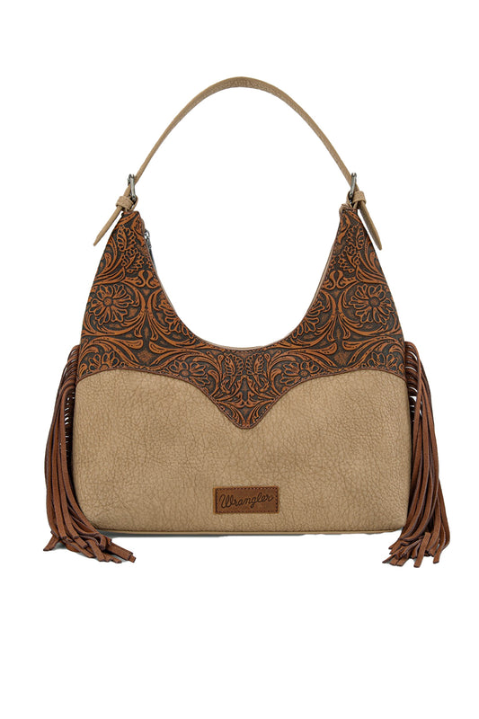 Wrangler - Tooled Fringe Shoulder Bag Camel