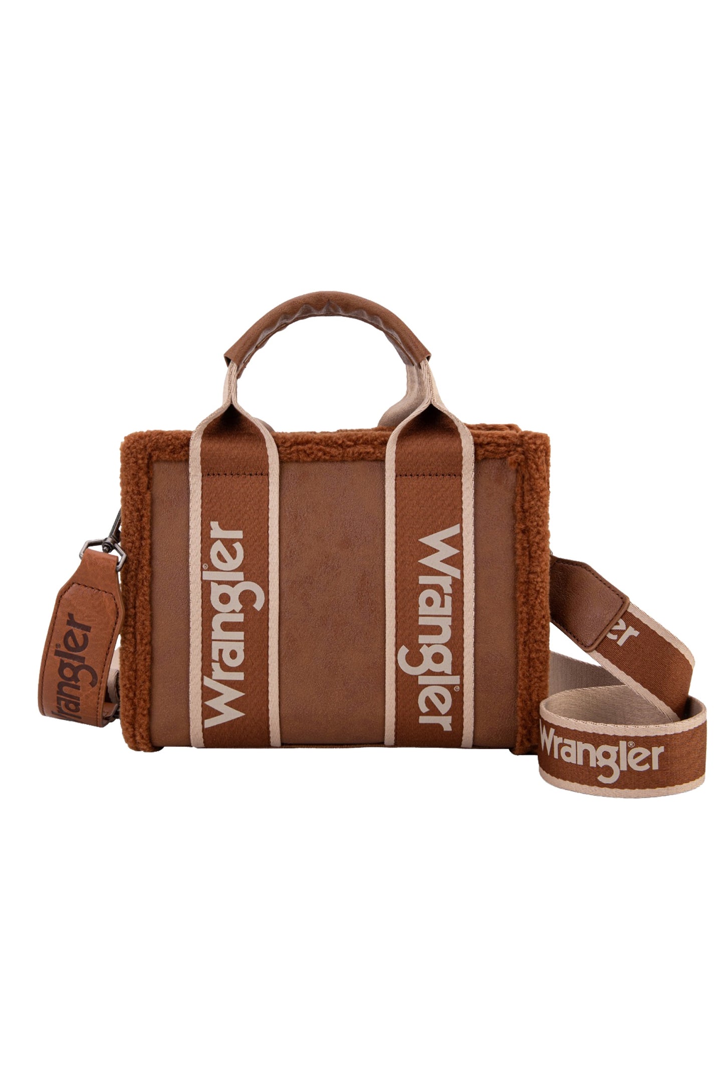 Wrangler - Sherpa Logo Crossbody Bag Tan