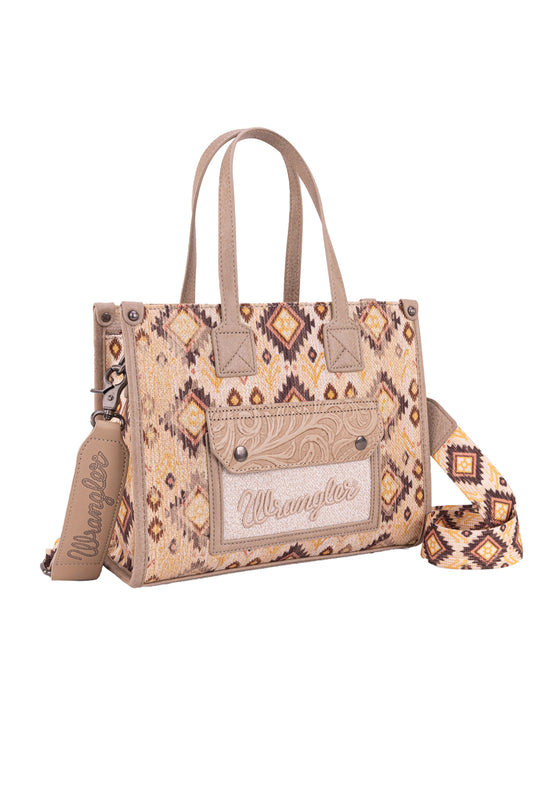 Wrangler - Aztec Crossbody Tote Bag Camel