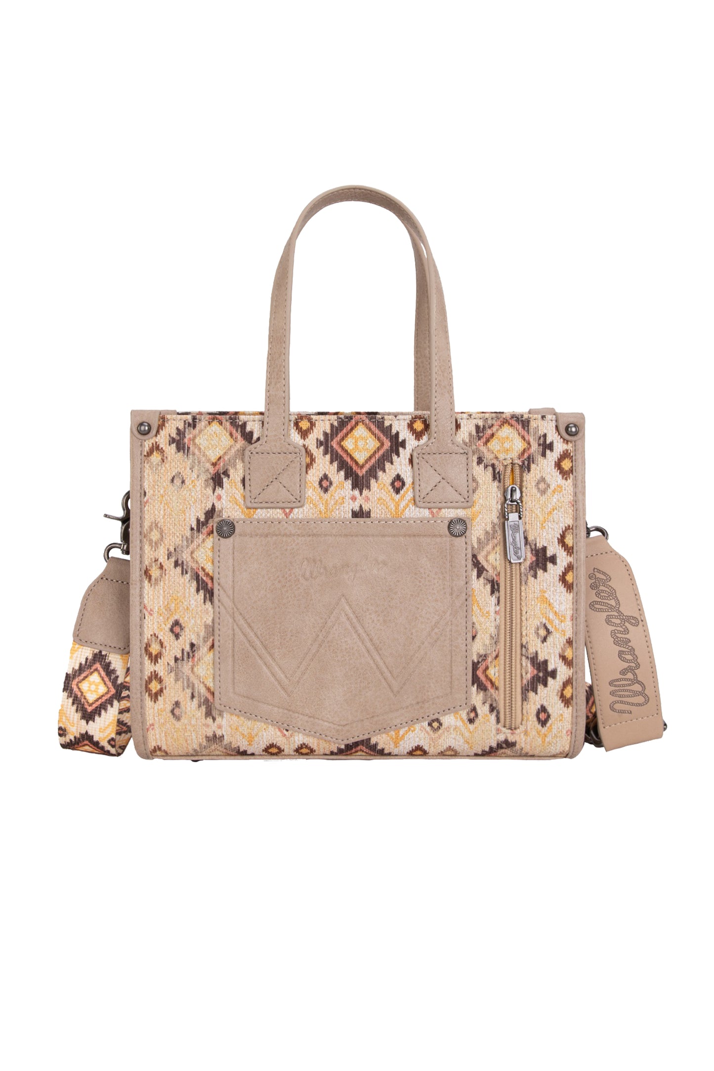 Wrangler - Aztec Crossbody Tote Bag Camel
