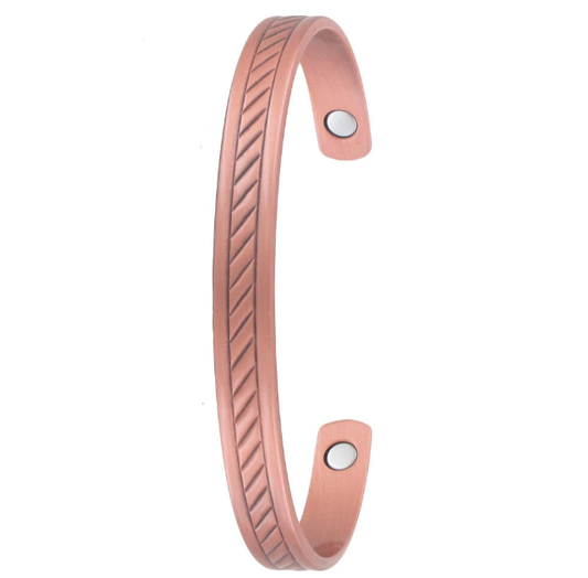 Copper Bracelet Pressed Patt