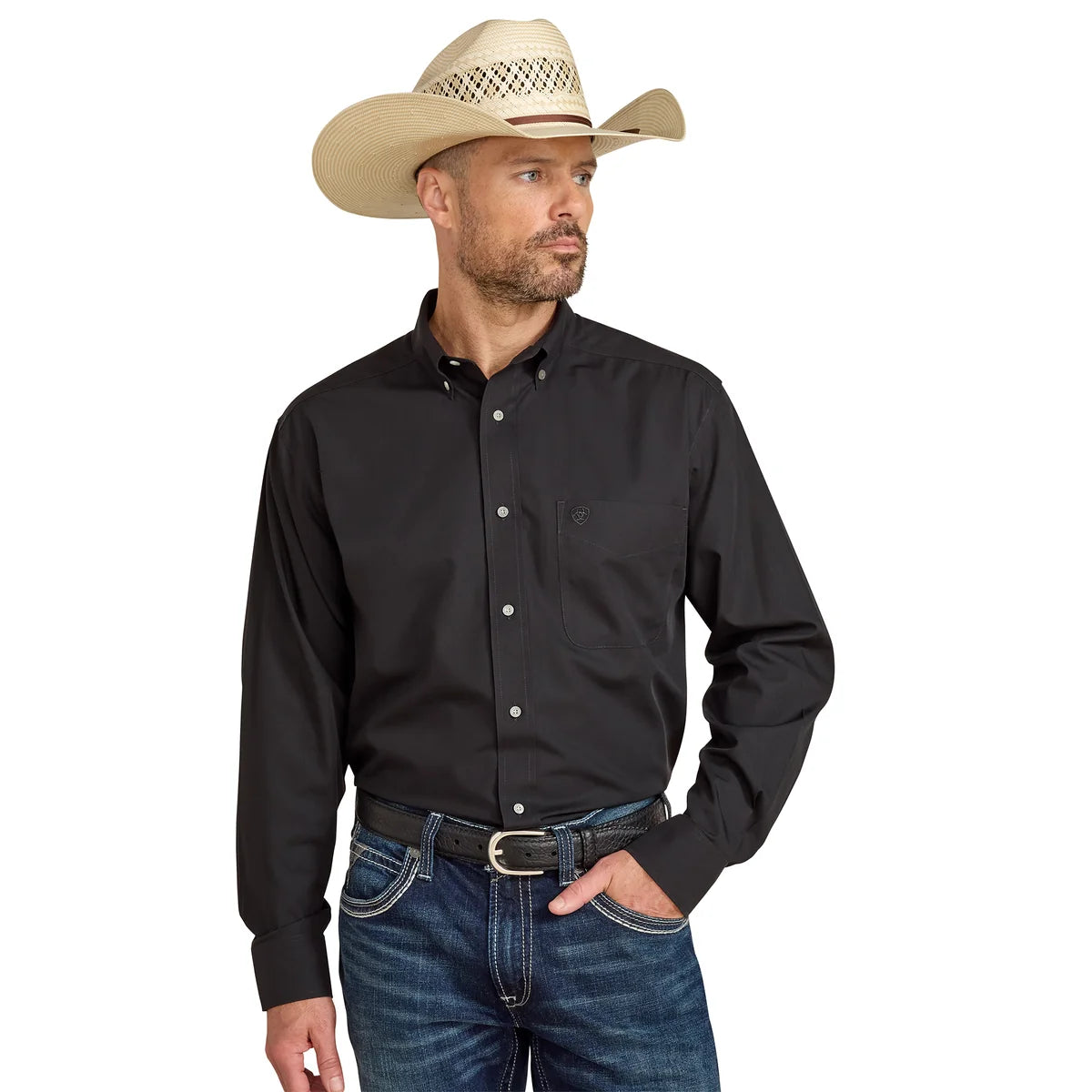 Ariat - Wrinkle Free Solid Black LS