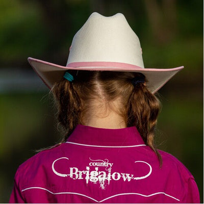 Brigalow Kids Cheyenne White Western Hat