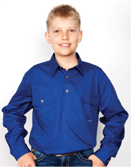 Lachlan Just Country 1/2 Button - Cobalt