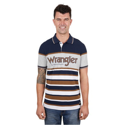 Mens Wrangler Nash Short Sleeve Polo Shirt