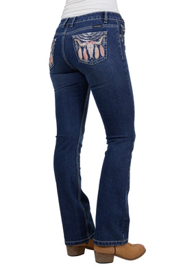 Pure Western Ava Boot Cut Jean - Indigo