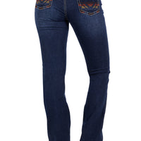 Pure Western Women's Ola Relaxed Rider Jean - Evening Sky