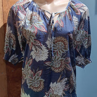 Womens Corfu Soft Print Paisley Ink S/S Shirt