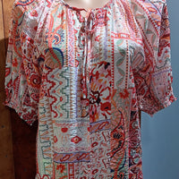 Womens Corfu Soft Print Pleasant Grove S/S Shirt