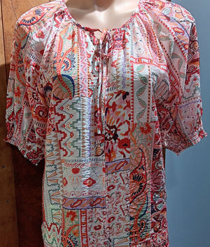 Womens Corfu Soft Print Pleasant Grove S/S Shirt