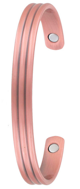 Copper Bracelet Pressed Line