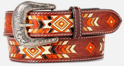 Ariat Womens Hand Tooled Painted Southwest Belt