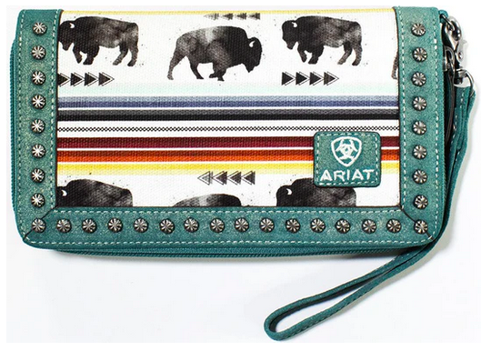 Ariat Clutch Wallet Bufflao Print