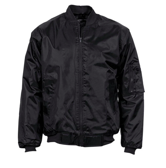 DNC Flying Jacket with Nylon Zip - Black